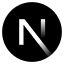 nextjs icon dark background